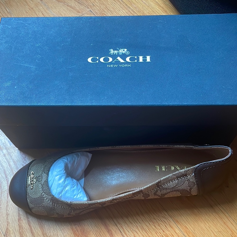 Coach Chelsea outline signature flats